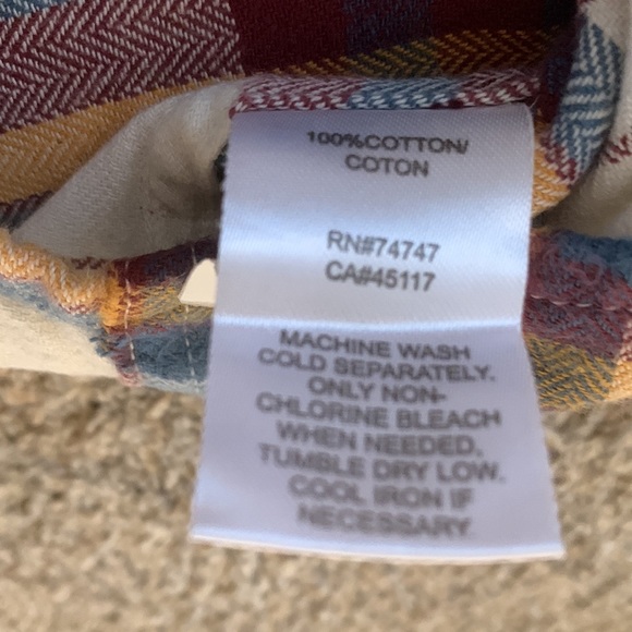 Natural Reflections Flannel Button-Up - Picture 5 of 5